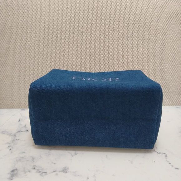 New Dior Limited Edition Dior Denim Beauty Makeup Pouch Bag Clutch - Picture 5 of 11